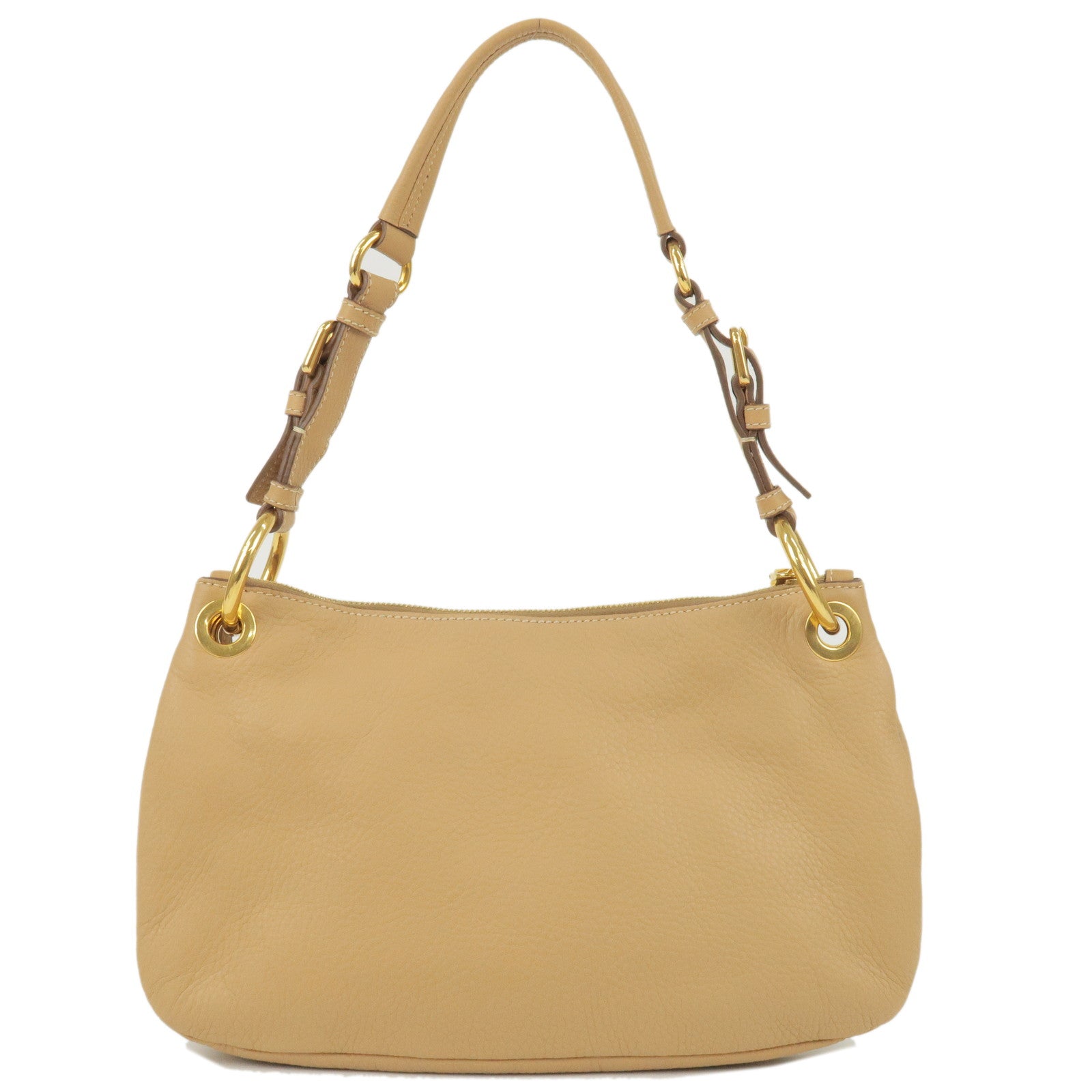 Prada Prada Leather Shoulder Bag Hand Bag Beige Br4894 Br4894 35887 9
