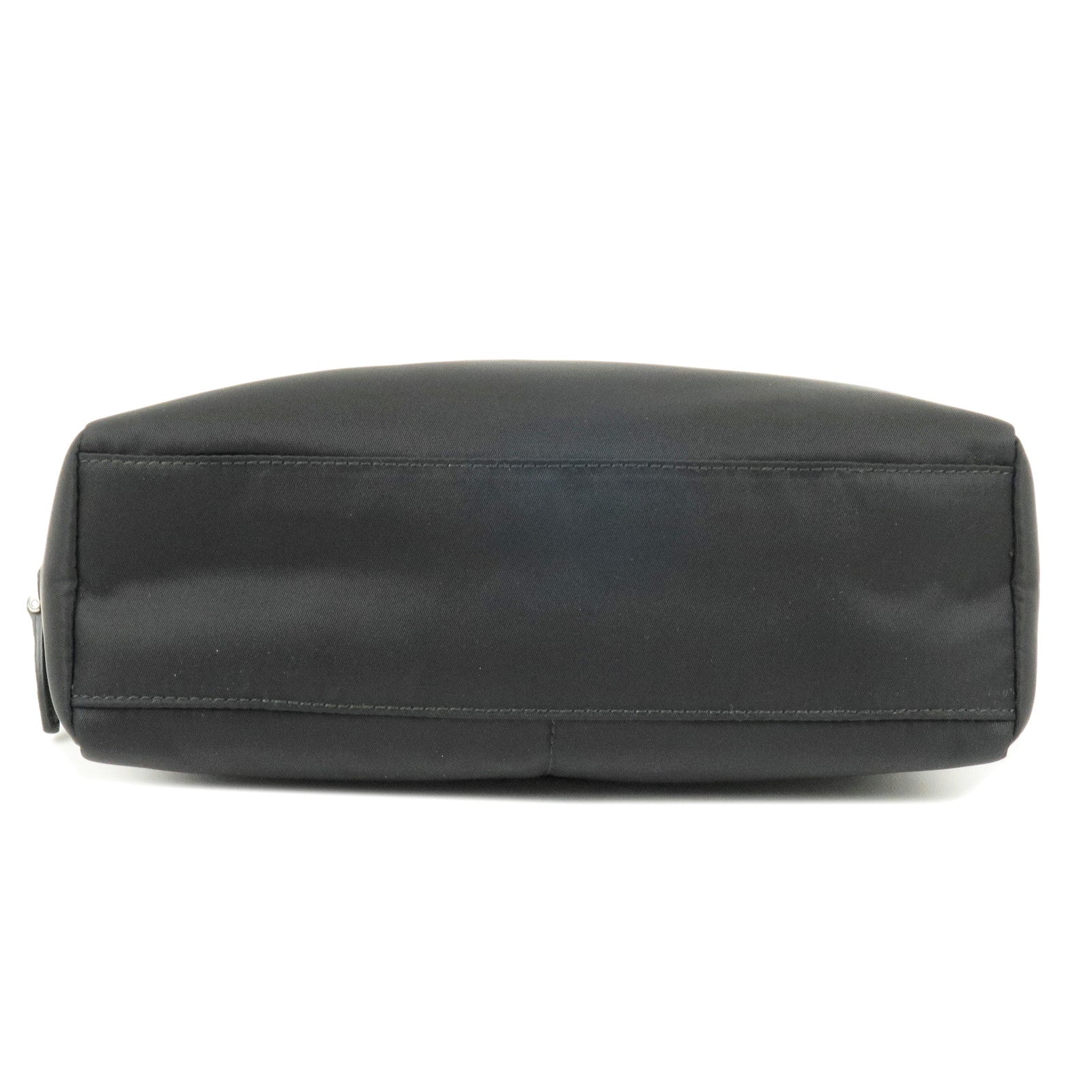 Prada Prada Logo Nylon Leather Pouch Clutch Bag Nero 1Na015 35896 11