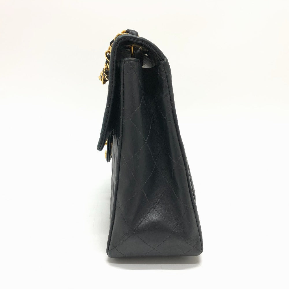 Chanel lambskin Matrasse COCO Mark Deca Matelasse Black Shoulder Bag