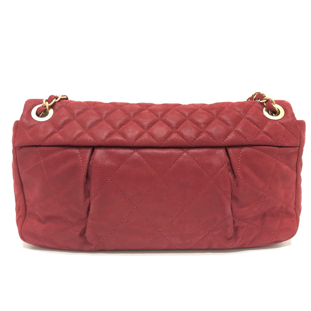 Chanel Coated Matrasse 30 COCO Mark Red Leather Apparel