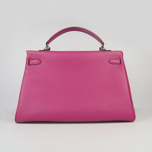 Hermes Luxury Kelly Cm Togo Handbag Peach Leather Silver Travel Bag