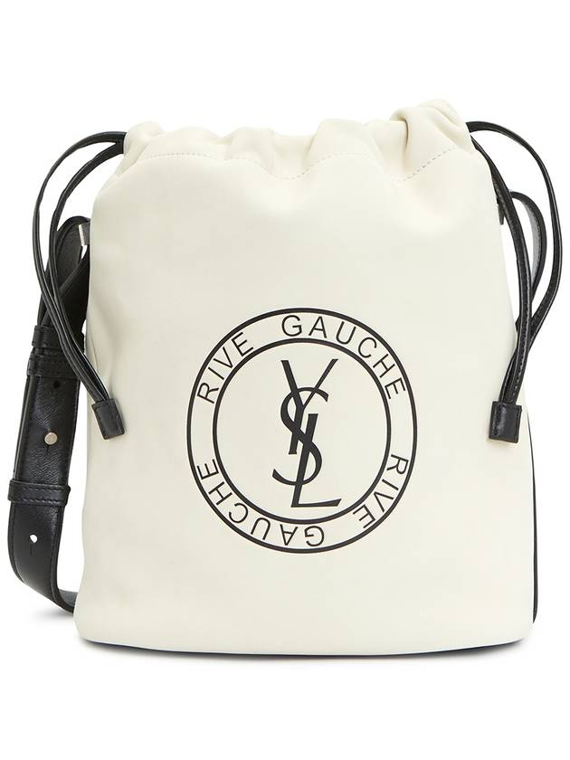 YSL Saint Laurent Saint Laurent Trending Rive Gauche Laced Bag Leather Cream Bucket Bag