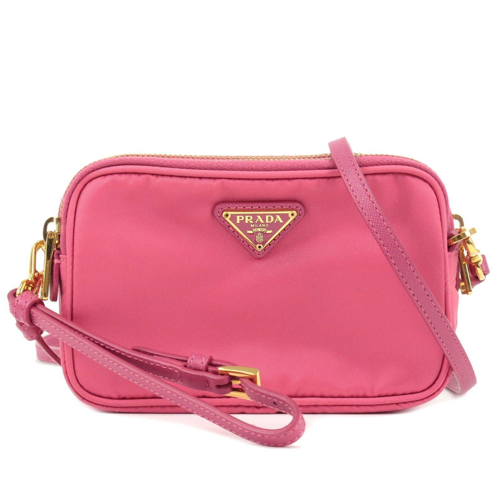 Prada Prada Logo Nylon Leather Shoulder Bag Mini Bag