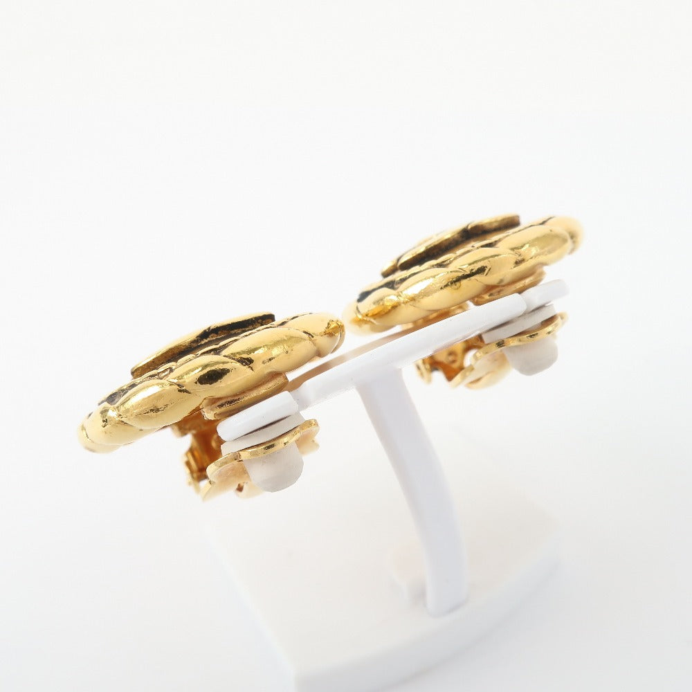CHANEL Earring Plated Gold bronze   COCO Mark Women  