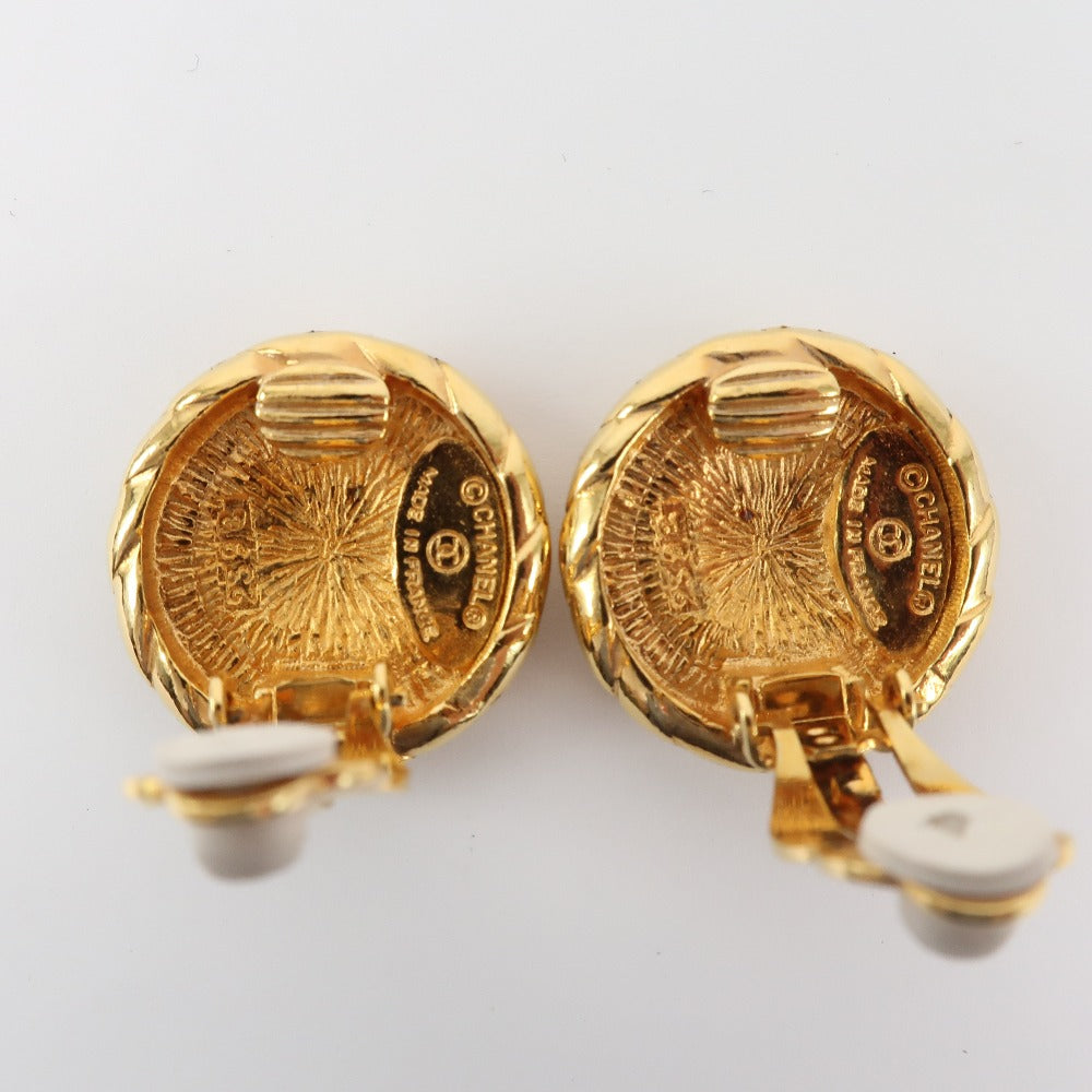 CHANEL Earring Plated Gold bronze   COCO Mark Women  