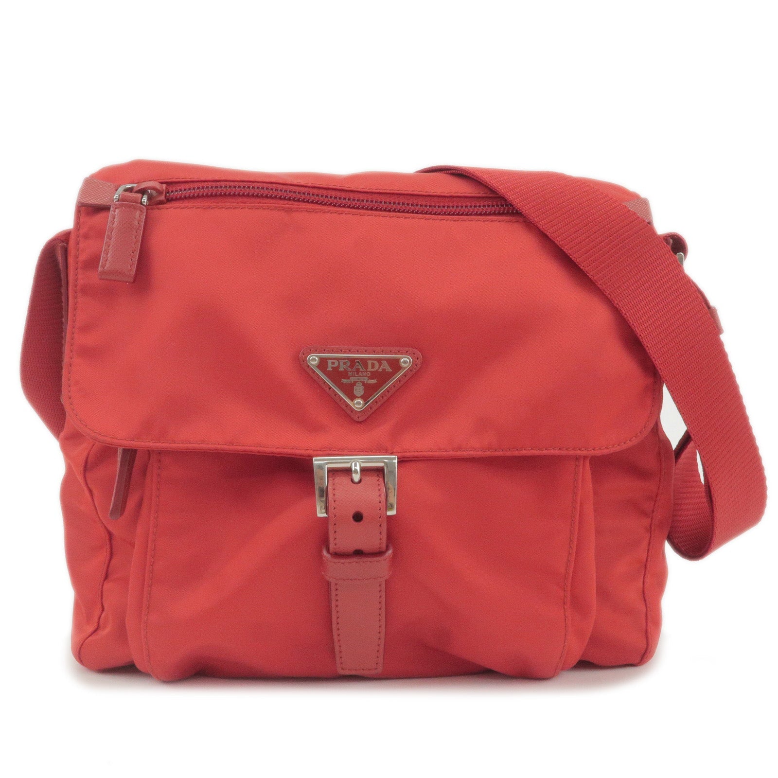 Prada Prada Logo Nylon Leather Shoulder Bag Cross Body Crossbody Bag