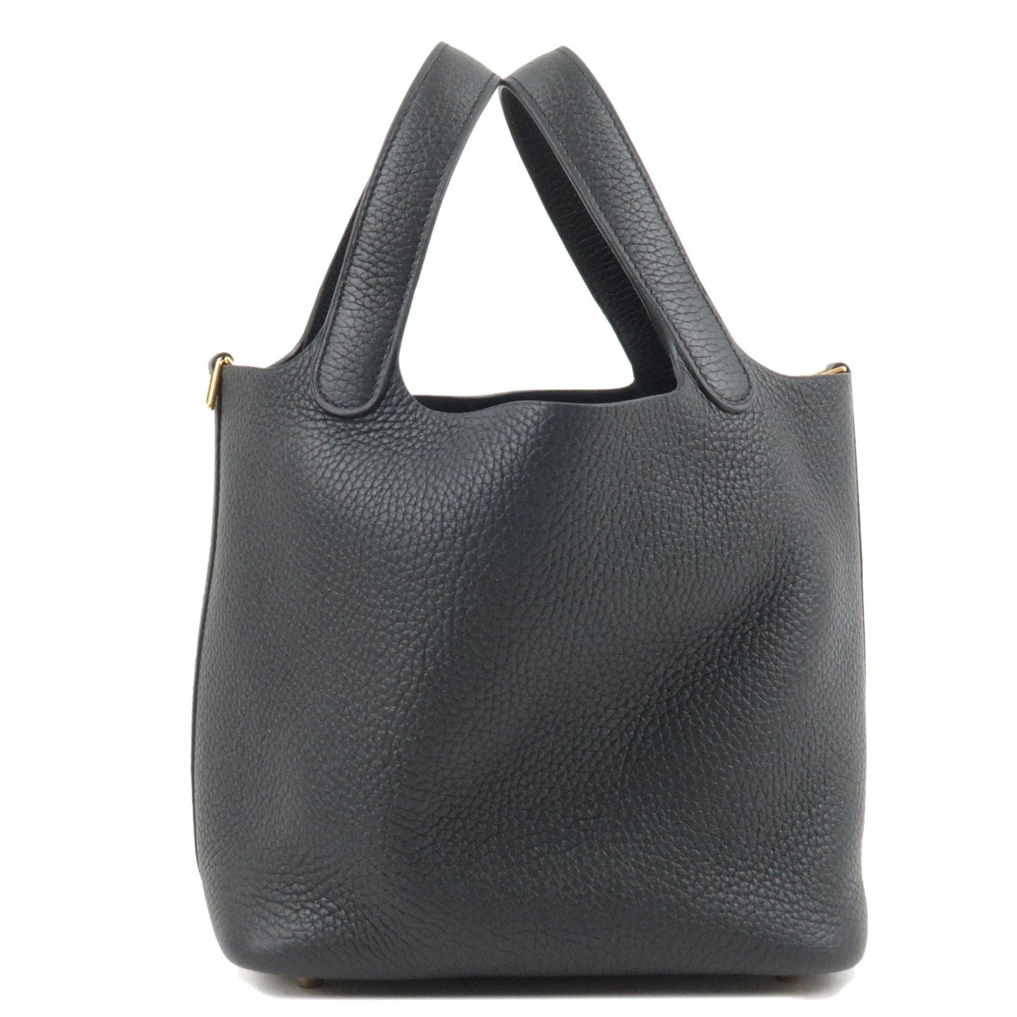Hermes Luxury Taurillon Clemence Picotin Lock Pm Hand Black Travel Bag