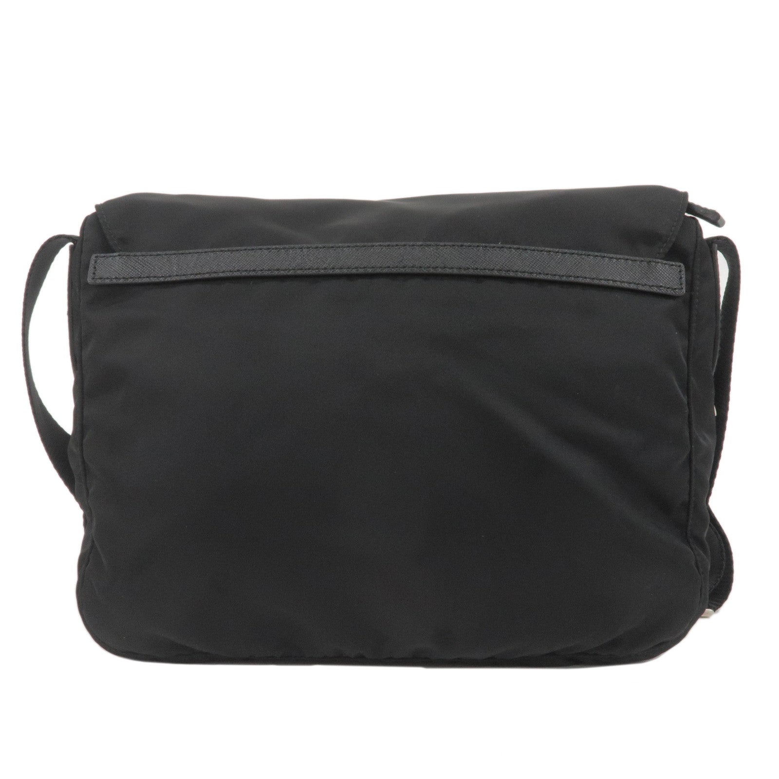Prada Prada Logo Nylon Leather Crossbody Shoulder Bag Nero Crossbody Bag