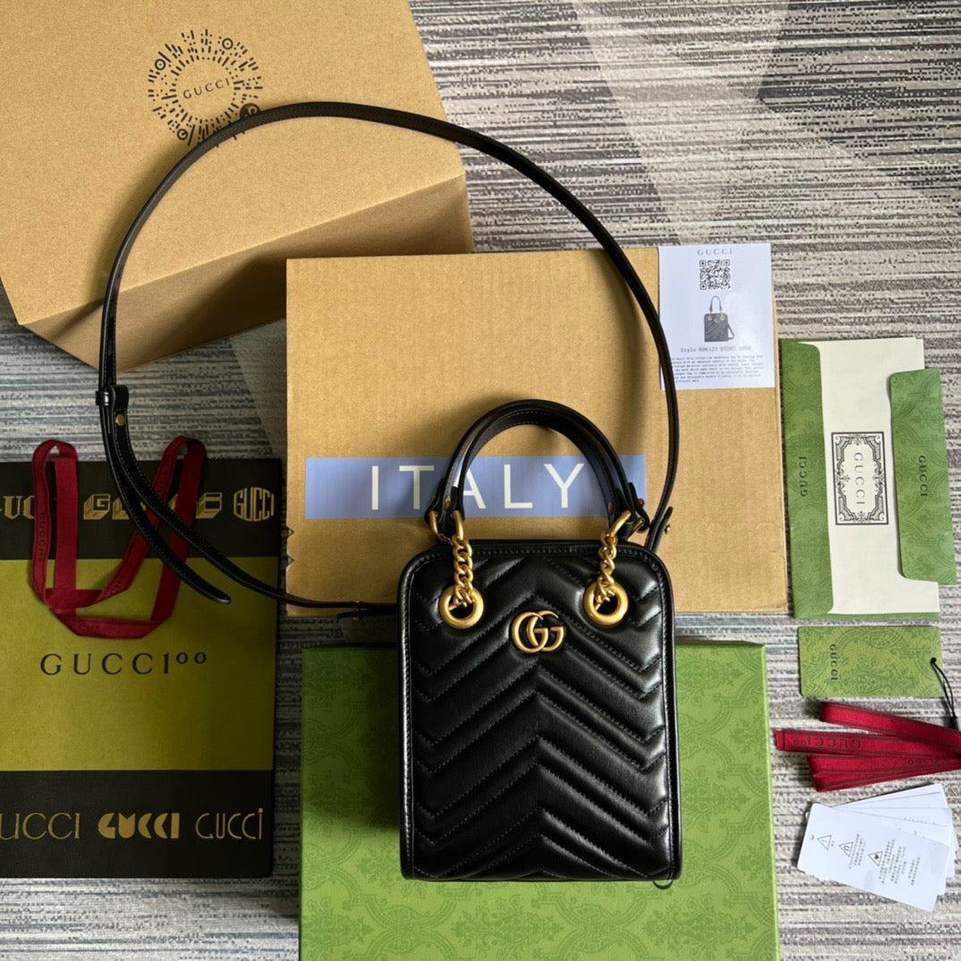 gg Marmont , ’s 7.5in Matelasse Black Mini Bag