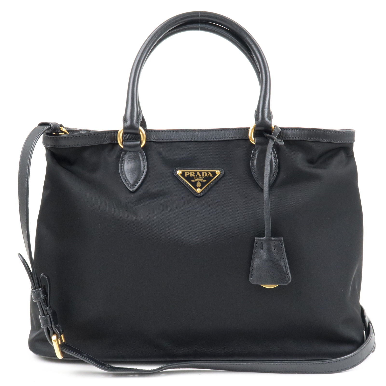 Prada Prada Logo Nylon Leather 2Way Bag Hand Bag Travel Bag 1Ba579 36141 6