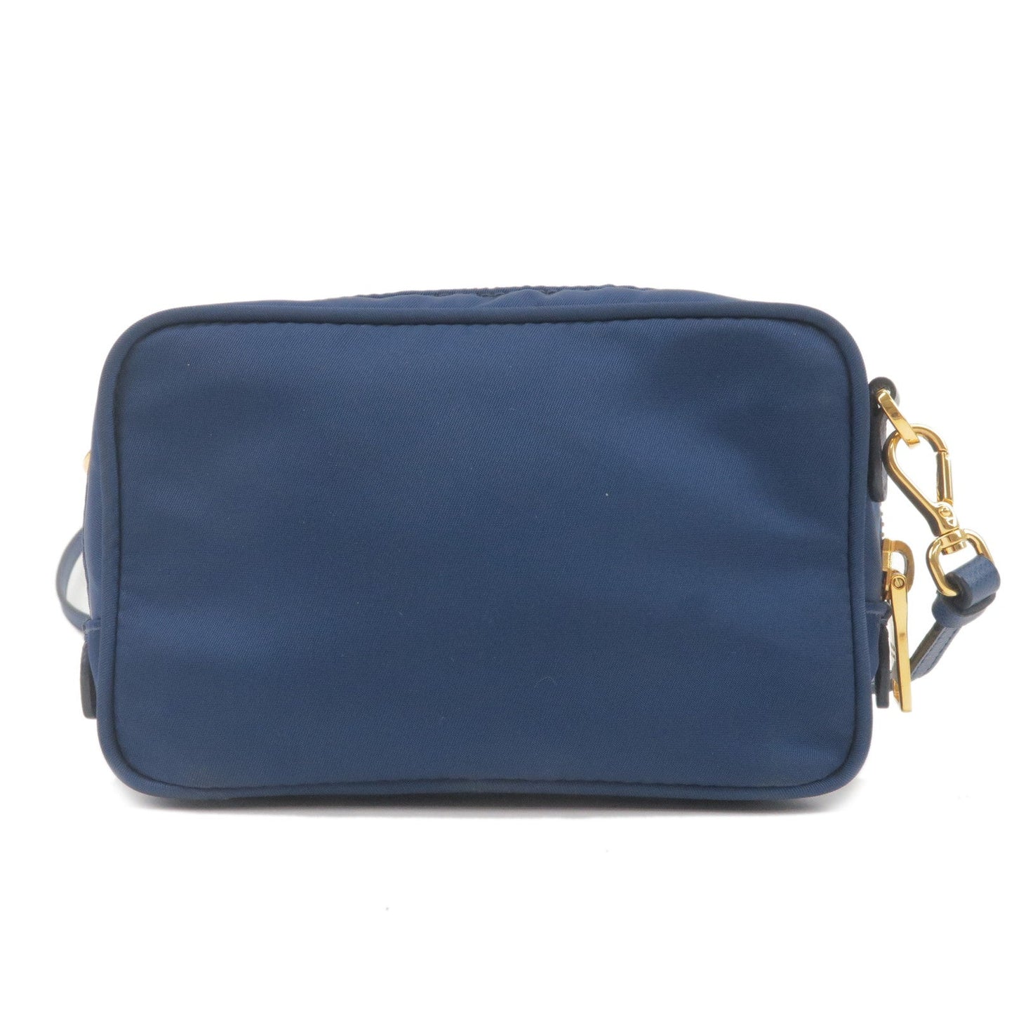 Prada Prada Logo Nylon Leather Ribbon Shoulder Bag Navy