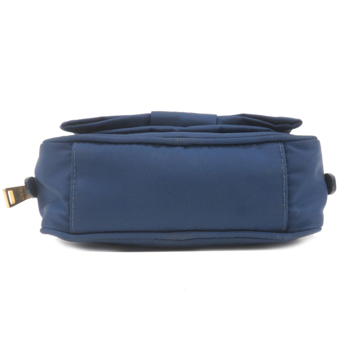 Prada Prada Logo Nylon Leather Ribbon Shoulder Bag Navy