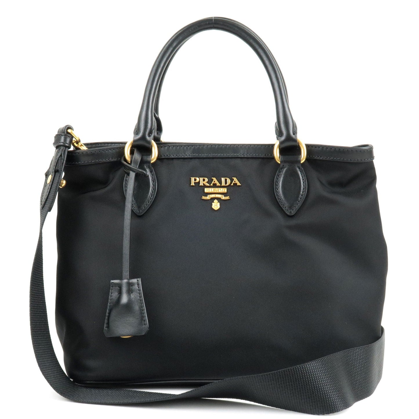 Prada Prada Logo Nylon Leather 2Way Bag Hand Bag Travel Bag 1Ba172 36182 5