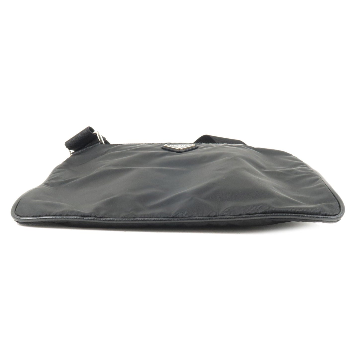 Prada Prada Logo Nylon Leather Shoulder Bag Nero Black Black 36200 5
