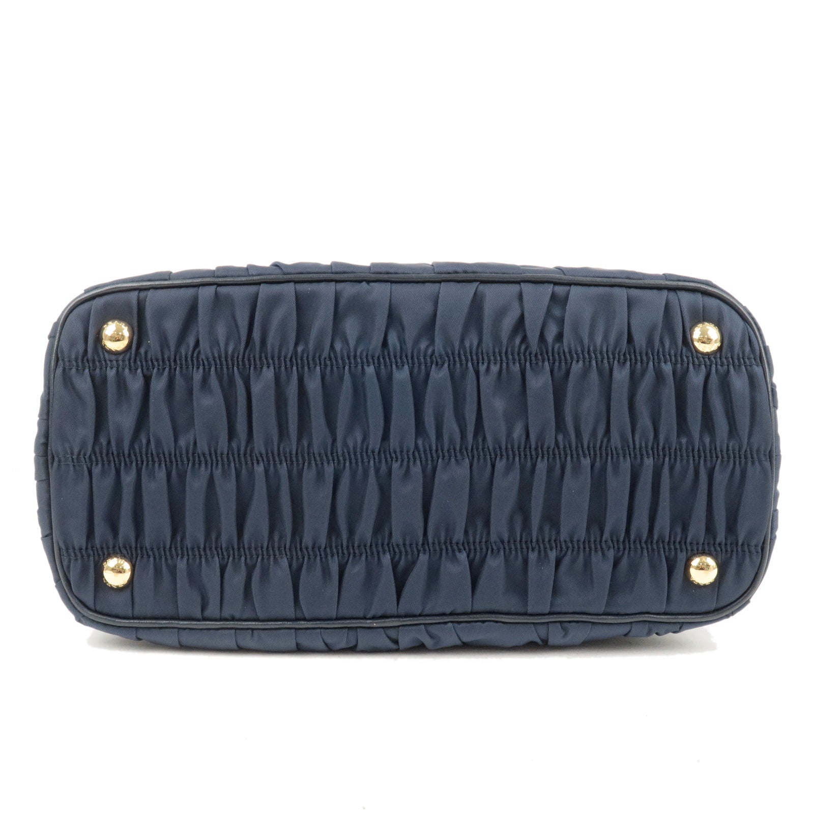Prada Prada Nylon Leather Gather 2Way Bag Hand Bag Travel Bag