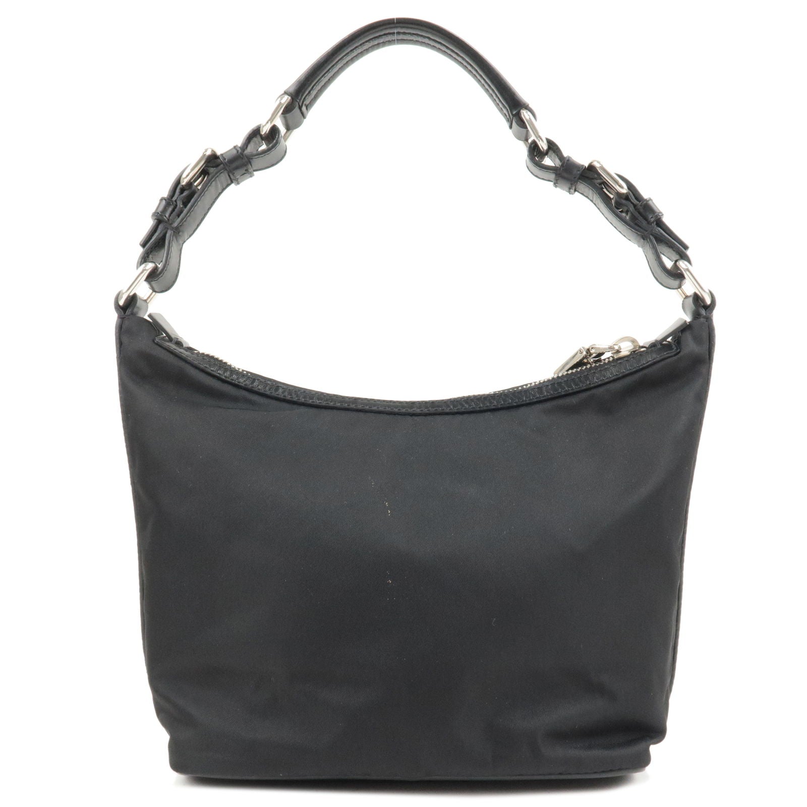 Prada Prada Logo Nylon Leather Shoulder Bag Hand Bag Black 36216 16