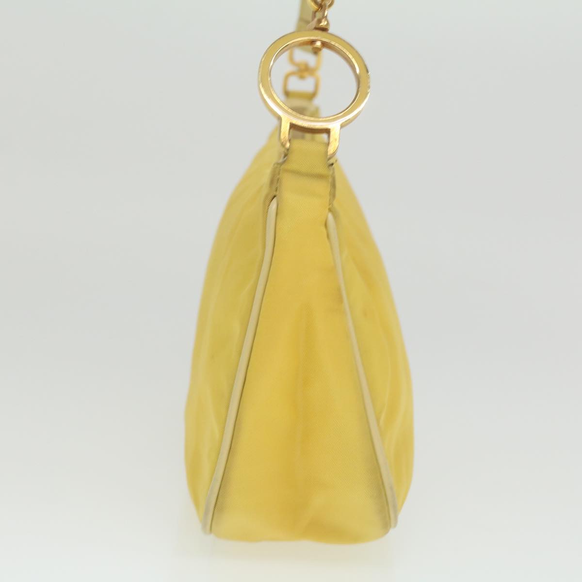 Prada Accessory Pouch Luxury Handbag Nylon Yellow Clutch Bag