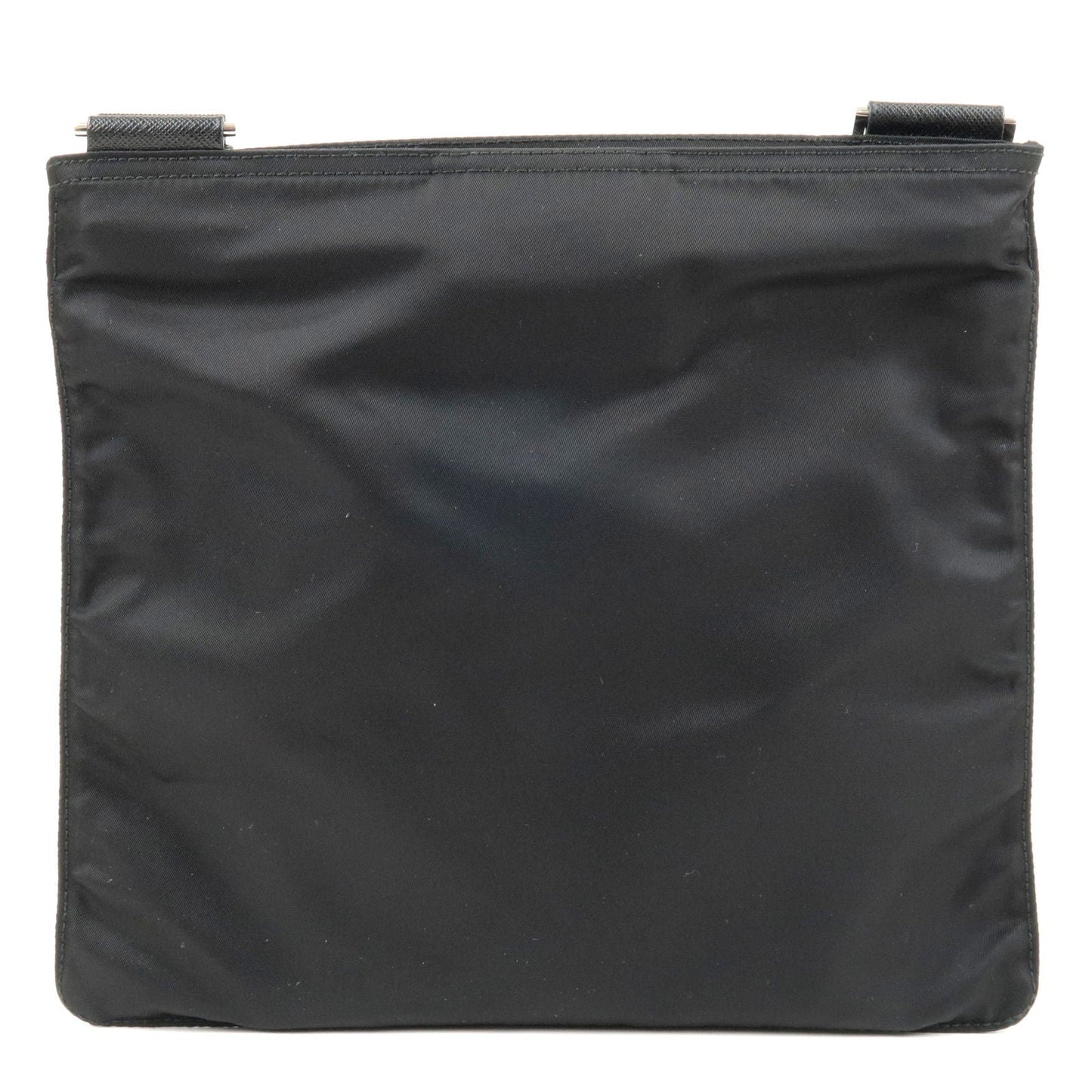 Prada Prada Logo Nylon Leather Shoulder Bag Purse Nero