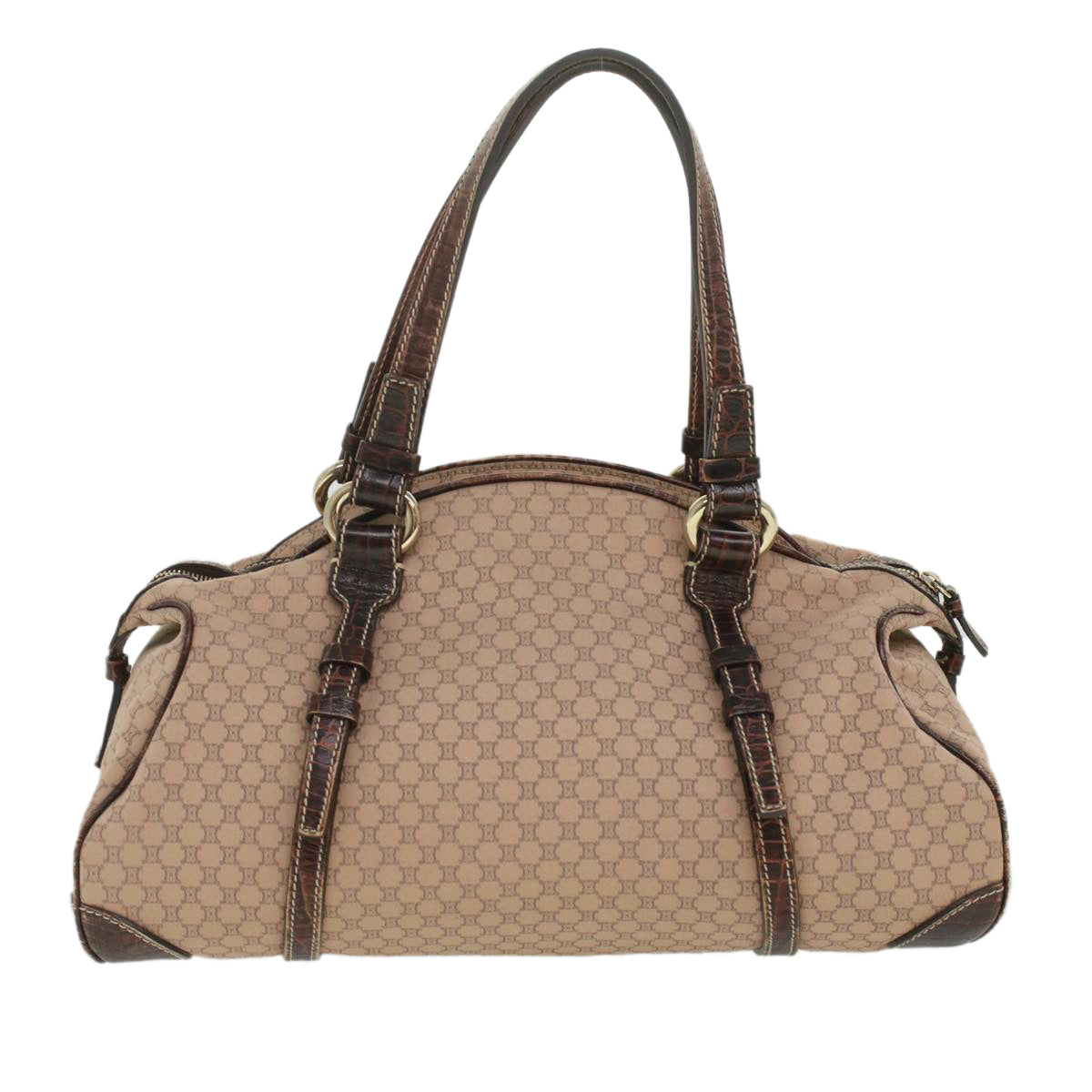 Luxury Macadam Shoulder Bag Pink Leather Canvas