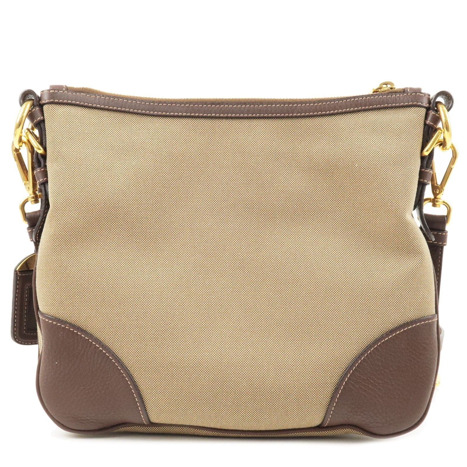 Prada Prada Logo Jacquard Leather Shoulder Bag Beige Brown Bt0867 36313 17