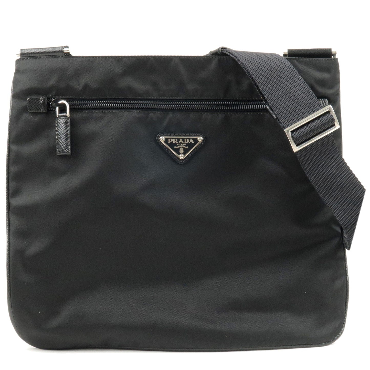 Prada Prada Logo Nylon Leather Shoulder Bag Nero Black Va0563 36317 18