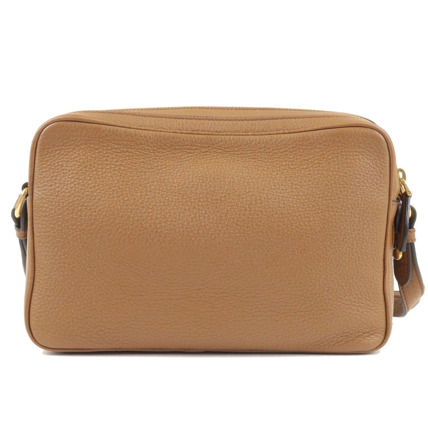 Prada Prada Logo Leather Shoulder Bag Crossbody Bag Brown