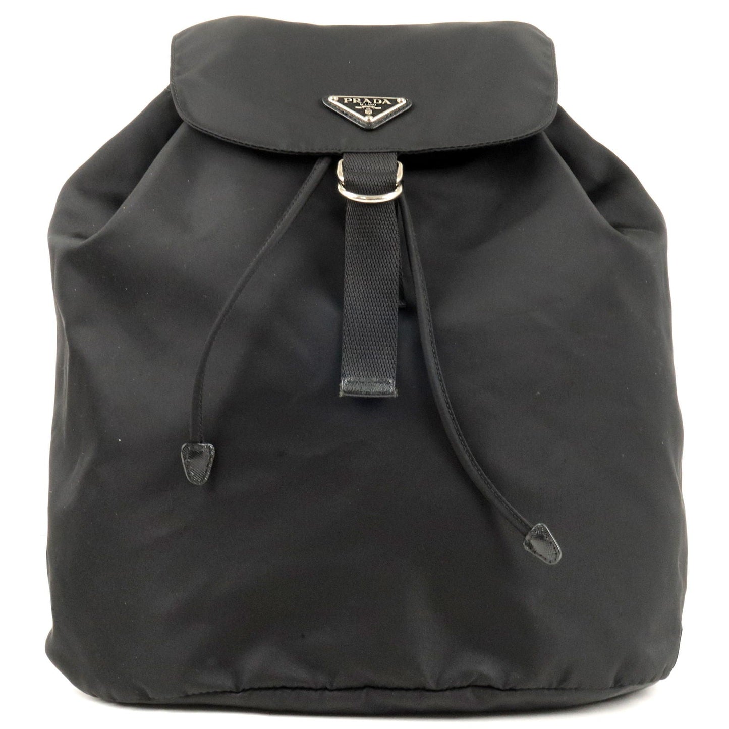 Prada Prada Logo Nylon Leather Back Pack Ruck Sack Travel Bag