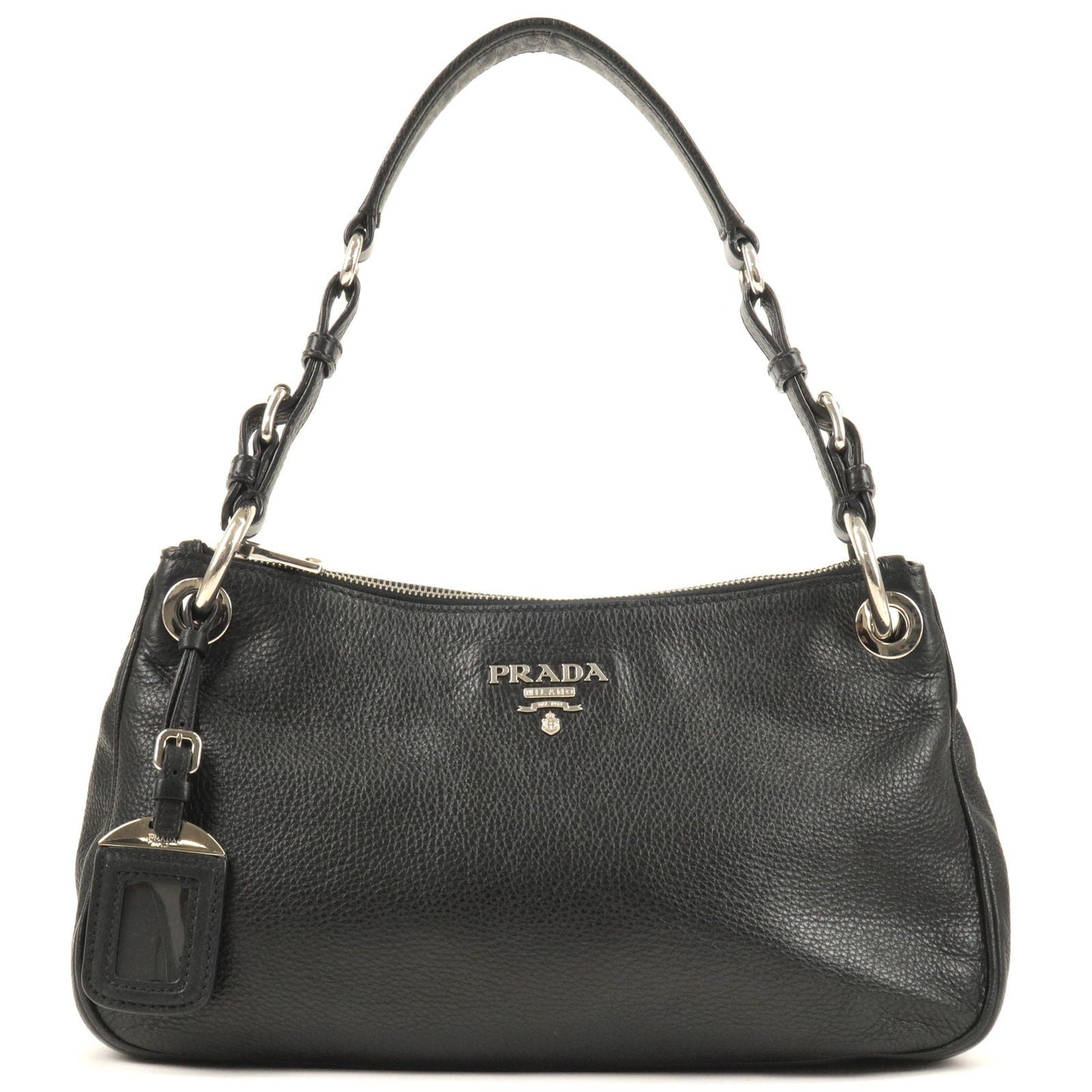 Prada Phenix Shoulder Bag Nero Leather Vitello Black B4894M 36405 4