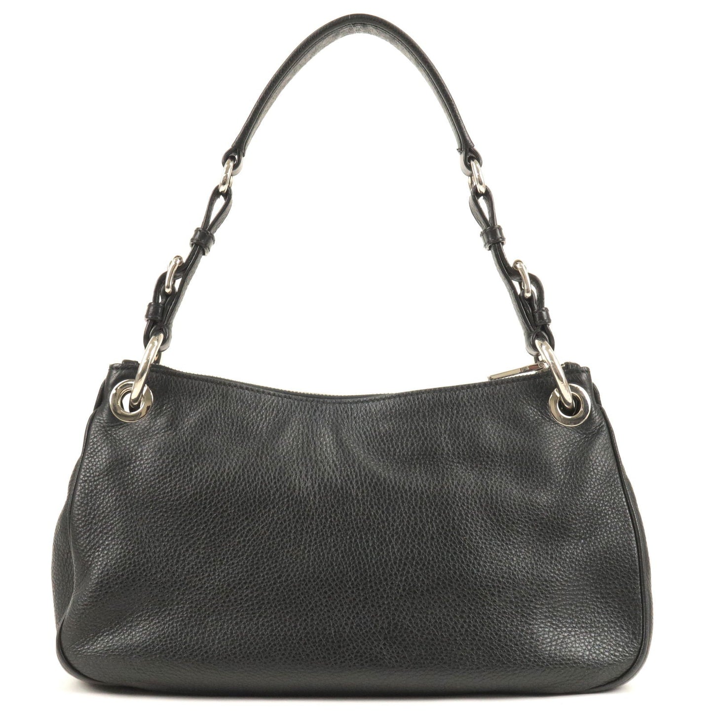 Prada Phenix Shoulder Bag Nero Leather Vitello Black B4894M 36405 4