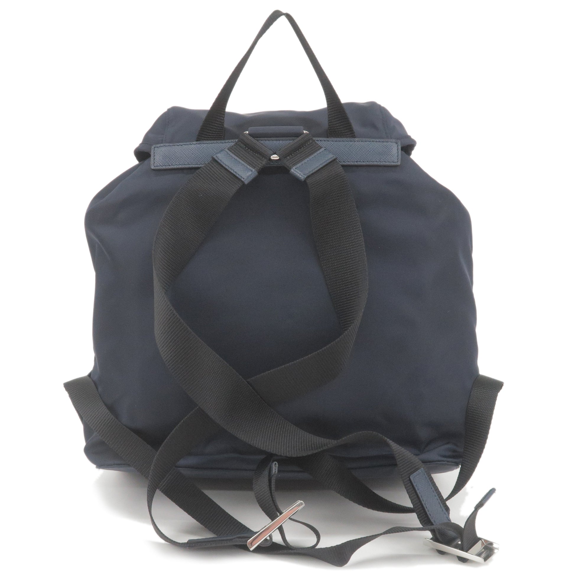 Prada Prada Logo Nylon Leather Ruck Sack Back Pack Travel Bag 1Bz070 36444 9
