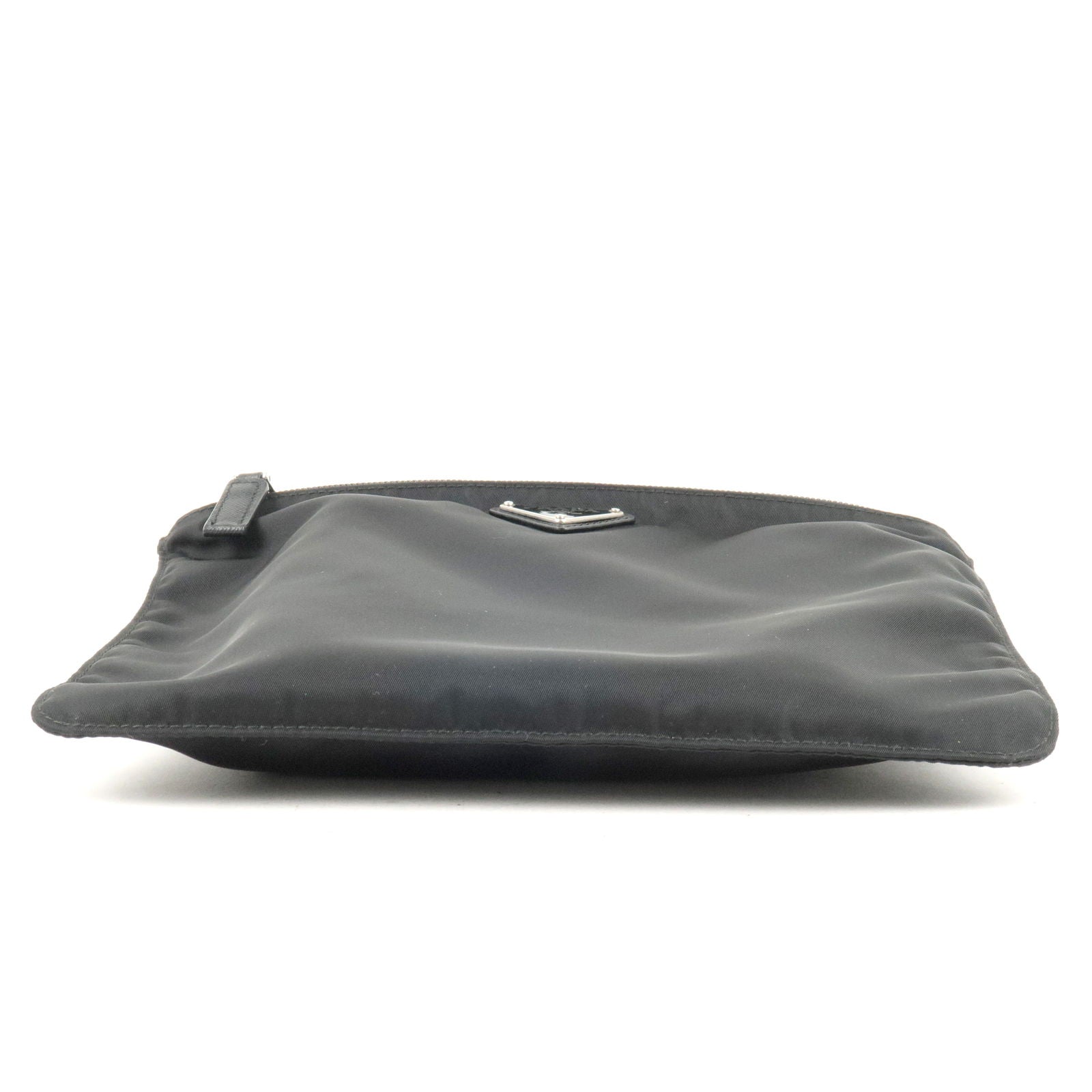 Prada Prada Logo Nylon Leather Shoulder Bag Nero Black Black 36489 18