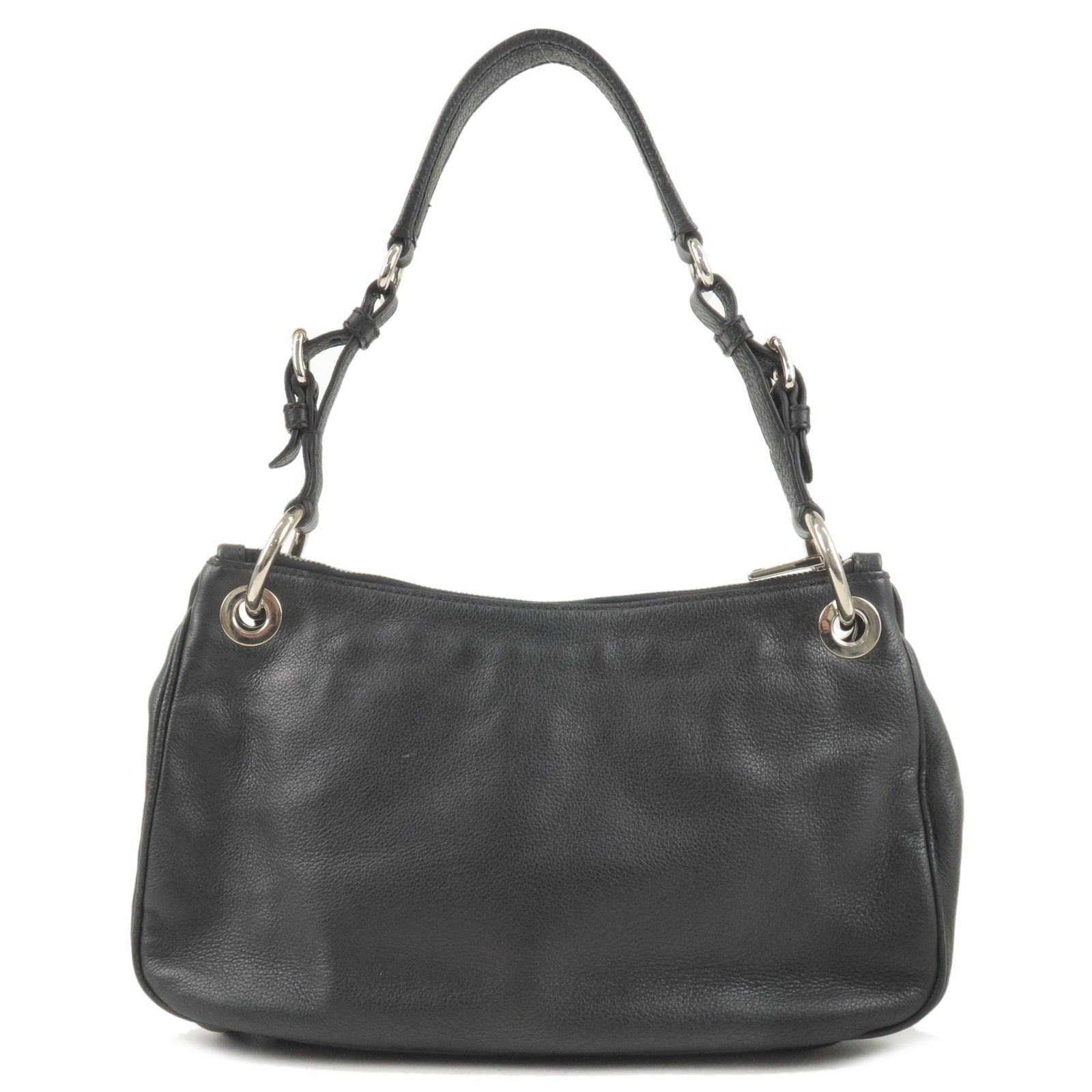 Prada Phenix Shoulder Bag Nero Leather Vitello Black B4894M 36498 6