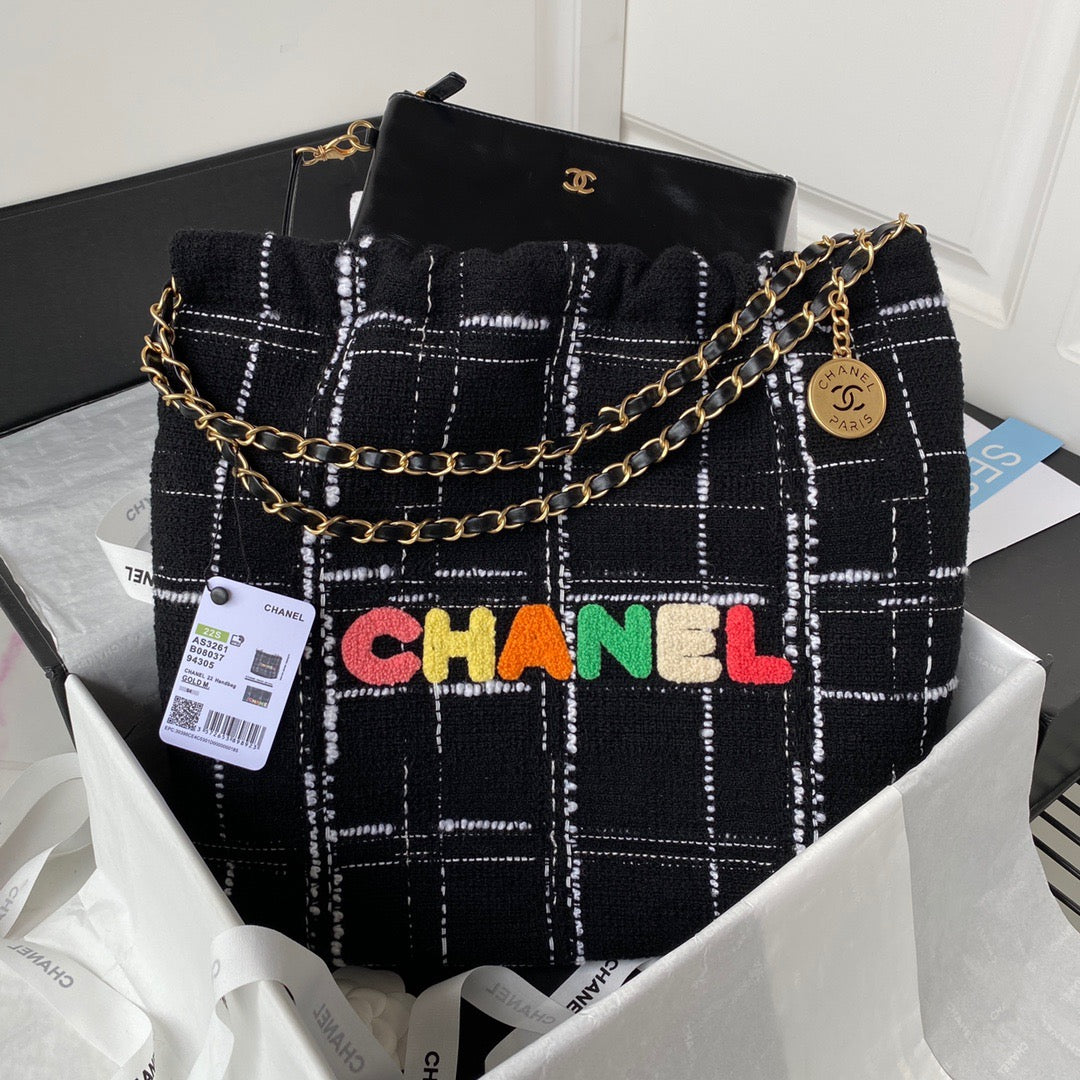 CHL 22 Hardware , ’s Black Gold Shoulder Bag B08553 Nj058