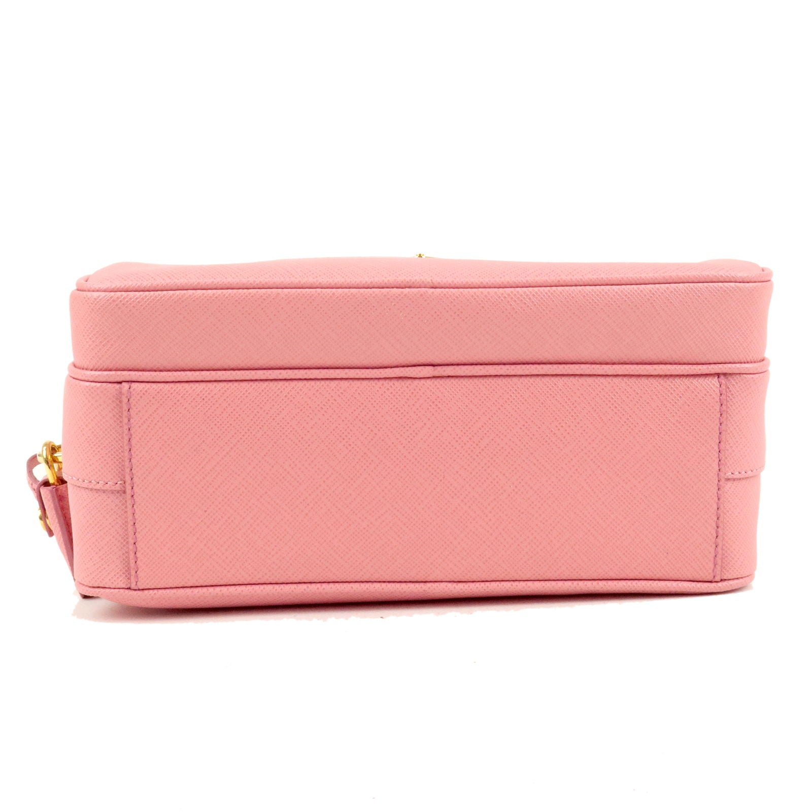 Prada Prada Logo Nylon Leather Crossbody Shoulder Bag Pink Crossbody Bag