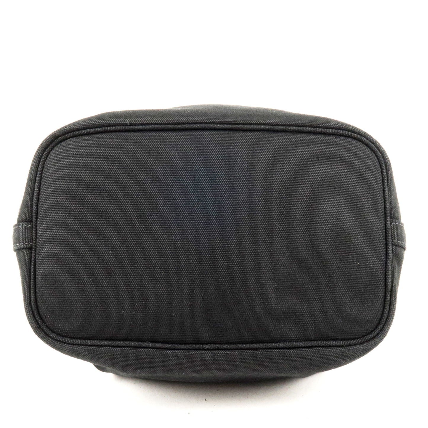 Prada Prada Canvas Leather Bucket Shoulder Bag Black 1Be032