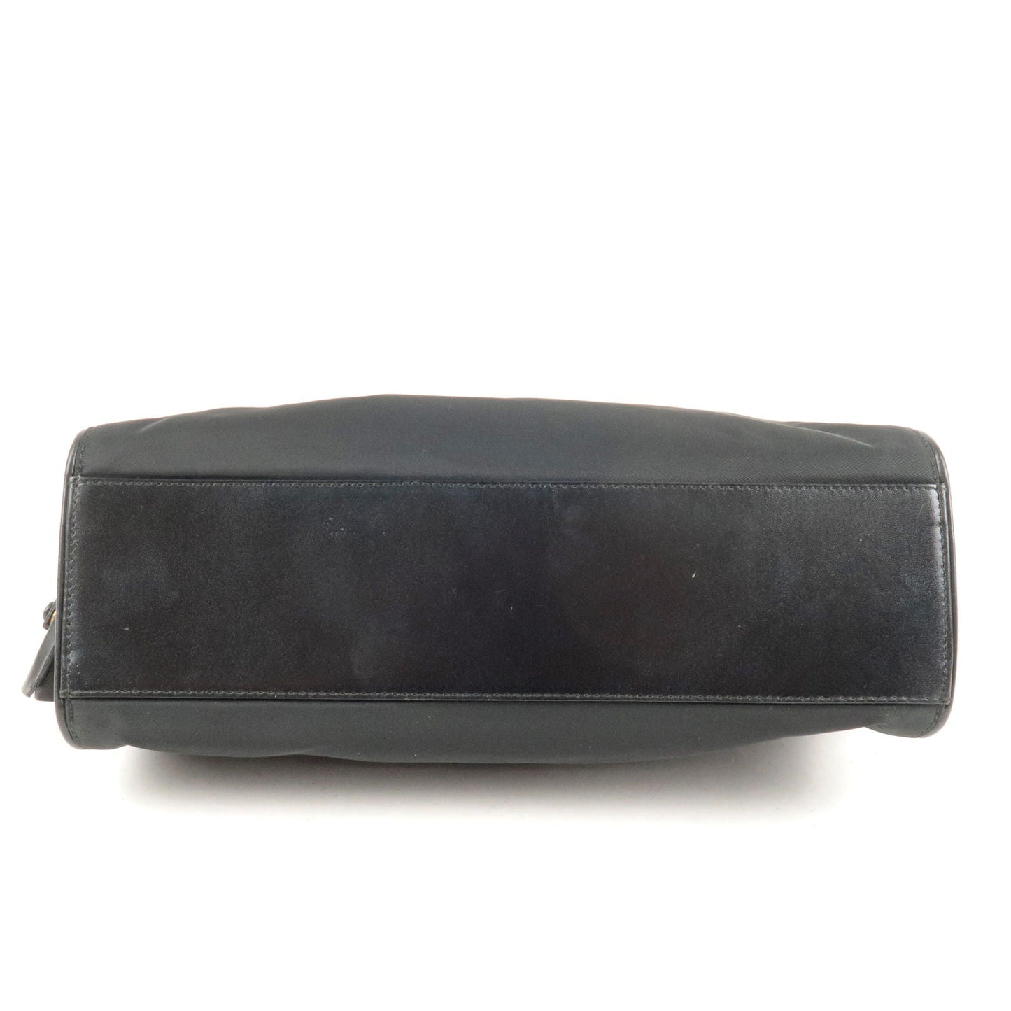 Prada Prada Logo Nylon Leather Hand Bag Black Nero Travel Bag