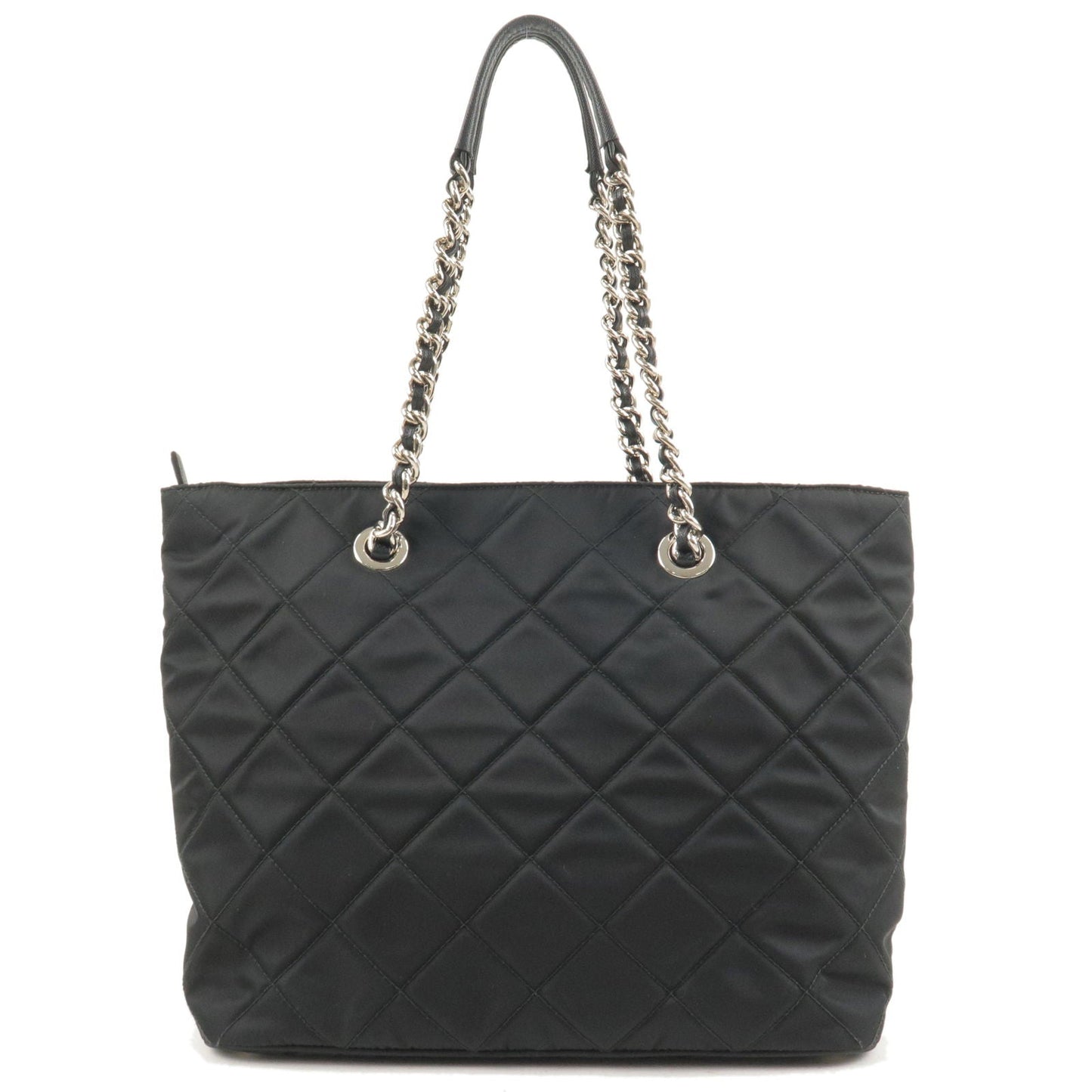 Prada Prada Logo Nylon Leather Quilting Chain Shoulder Bag