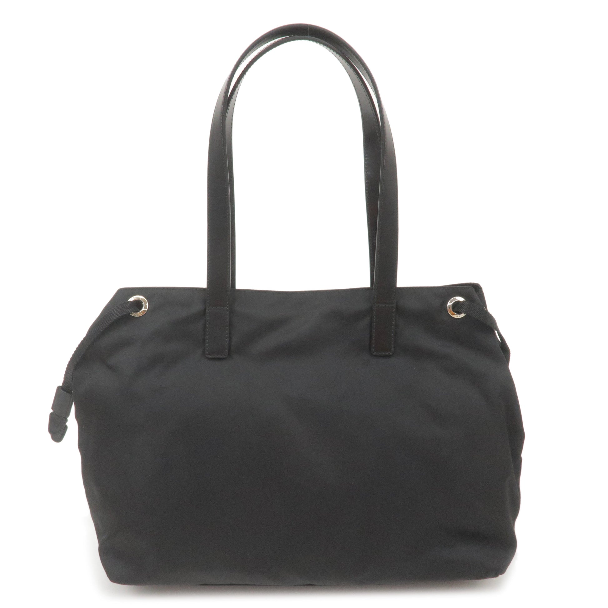 Prada Prada Logo Nylon Leather Tote Bag Hand Bag