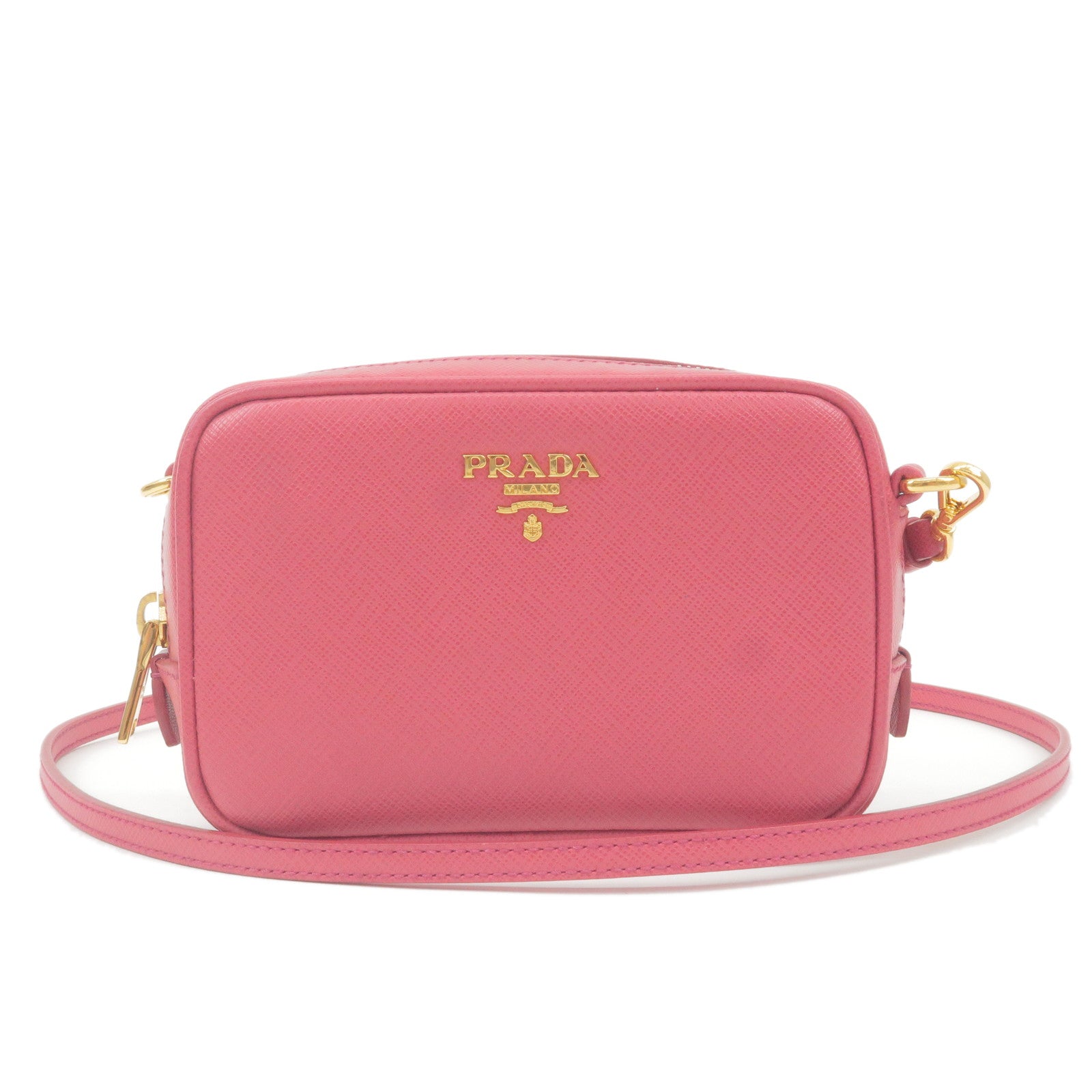 Prada Prada Logo Leather Crossbody Shoulder Bag Pink 1N1674 Crossbody Bag 1N1674 36692 1