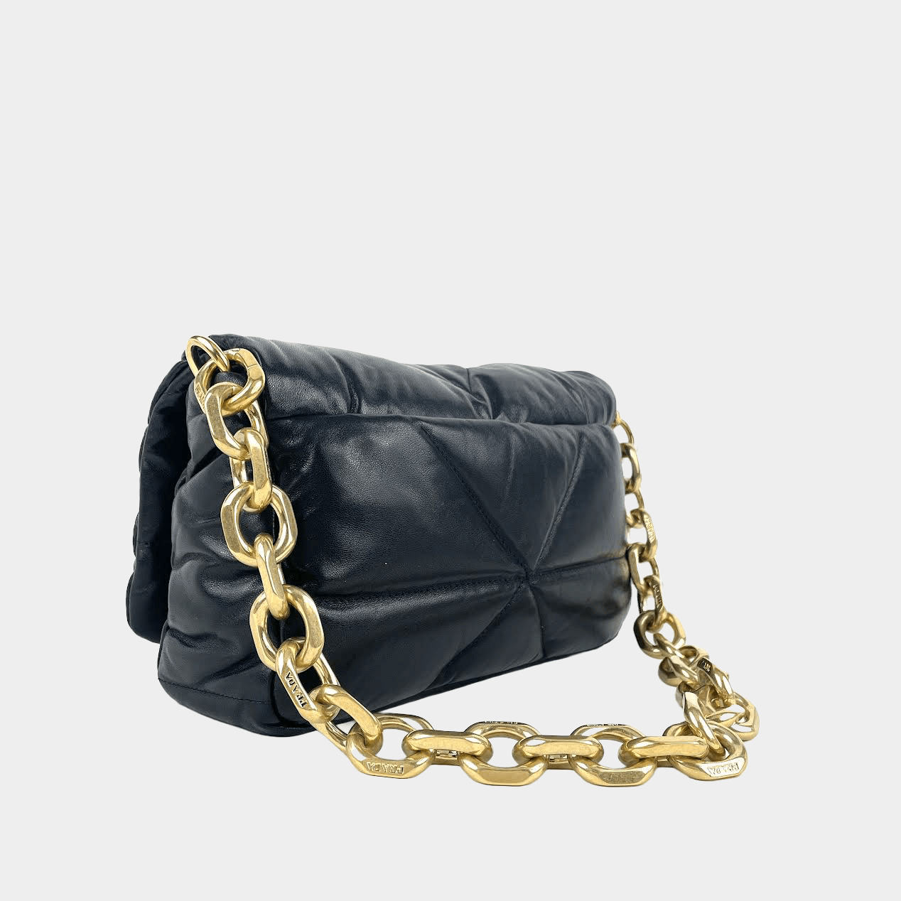 Prada Padded Nappa Shoulder Bag Leather