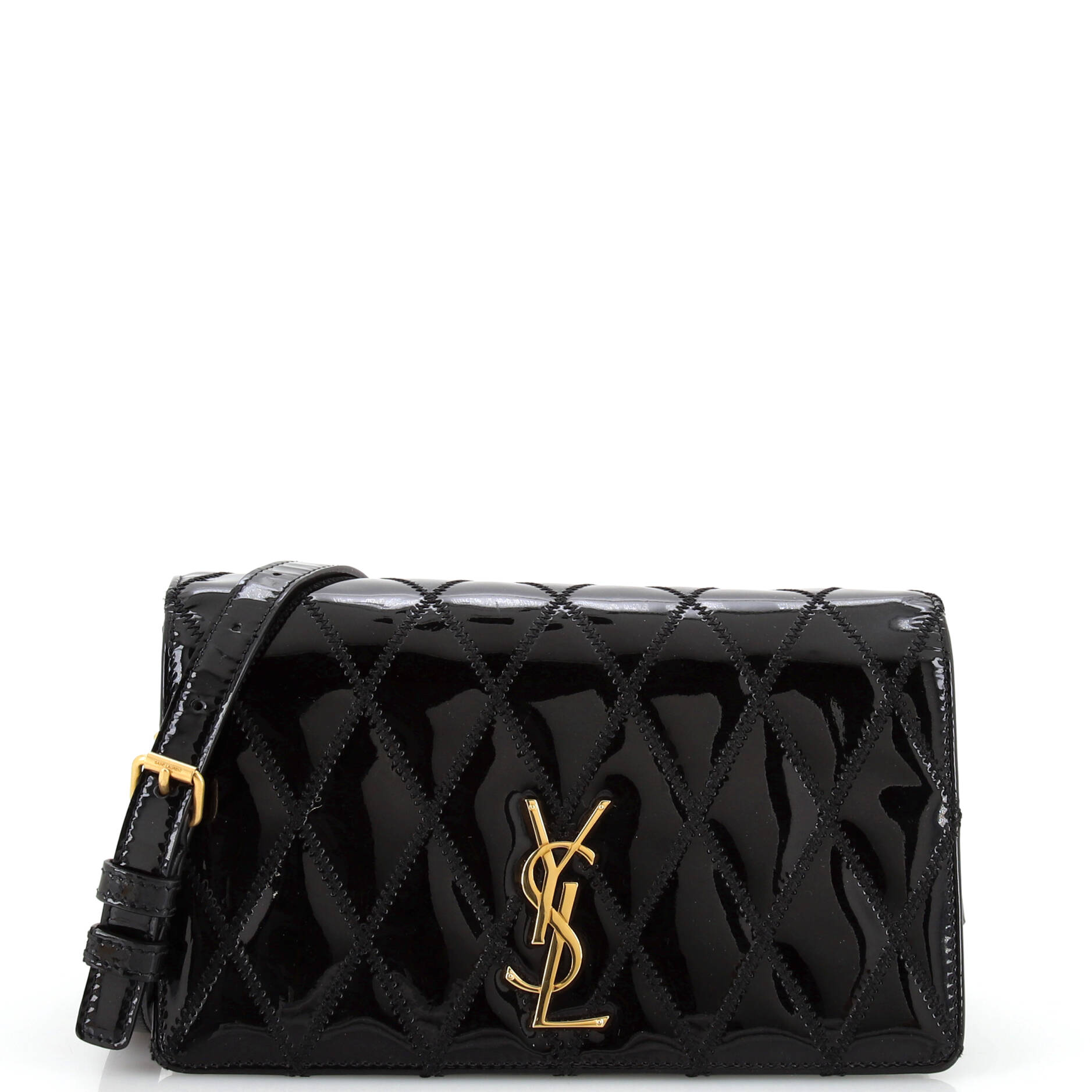 YSL Saint Laurent Saint Laurent Trending Angie Shoulder Bag Patent Quilted Small