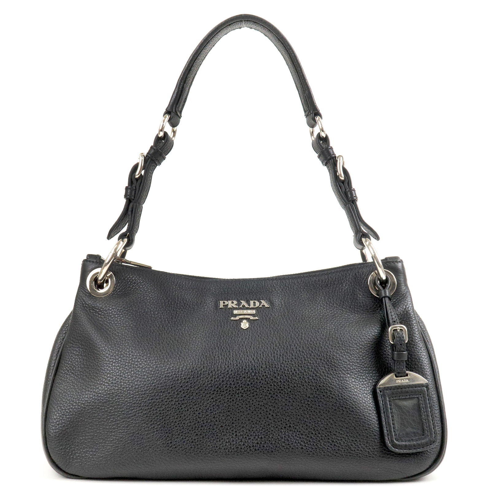 Prada Phenix Shoulder Bag Nero Leather Vitello Black