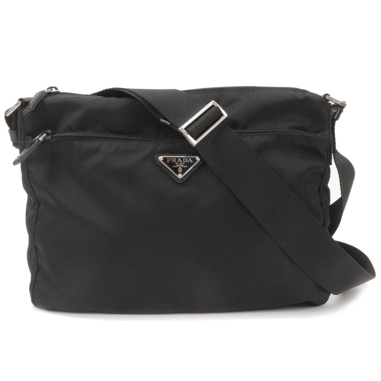 Prada Prada Logo Nylon Leather Shoulder Bag Nero Black Bt0421 36725 10