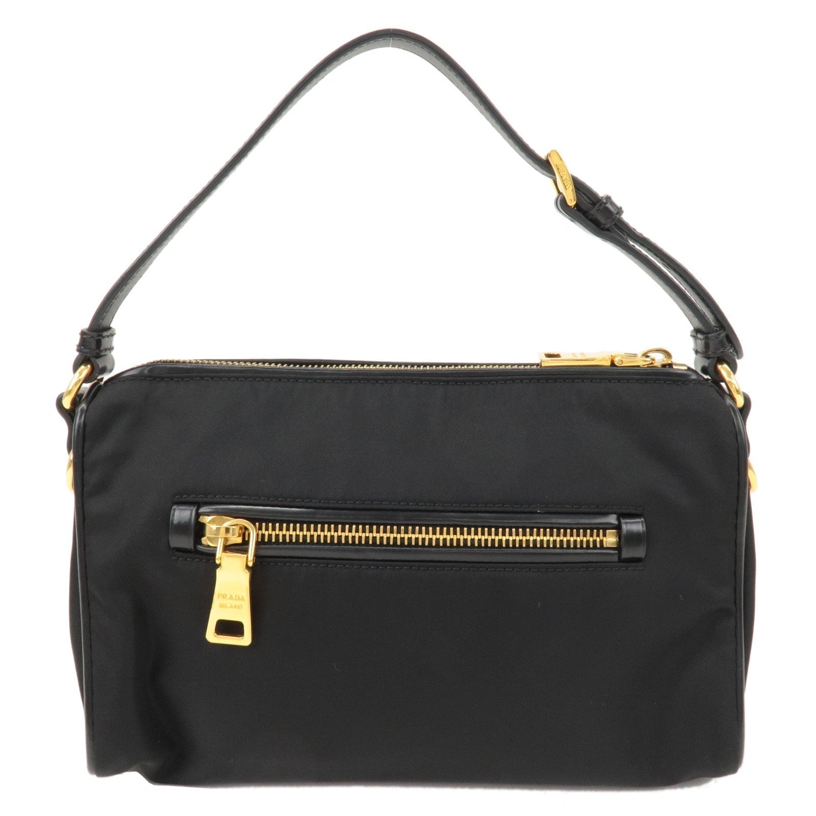 Prada Prada Logo Nylon Leather Shoulder Bag Hand Bag