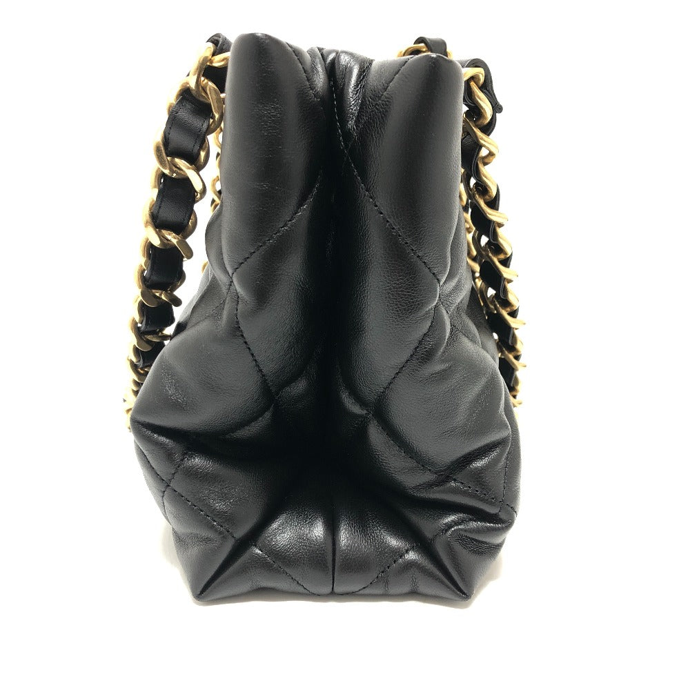 Chanel lambskin COCO Mark CC Matelasse shopping Black Small Shoulder Bag