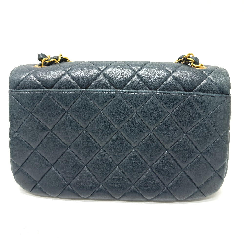 Chanel lambskin Navy Quilting WChain CC Matelasse Tote Bag