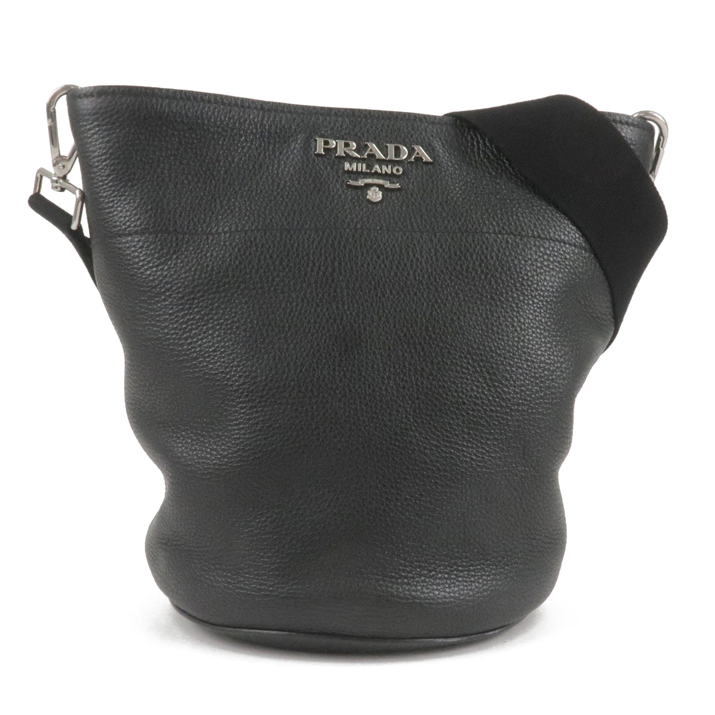 Prada Prada Logo Leather One Shoulder Bag Nero Black 1Be012 36851 10