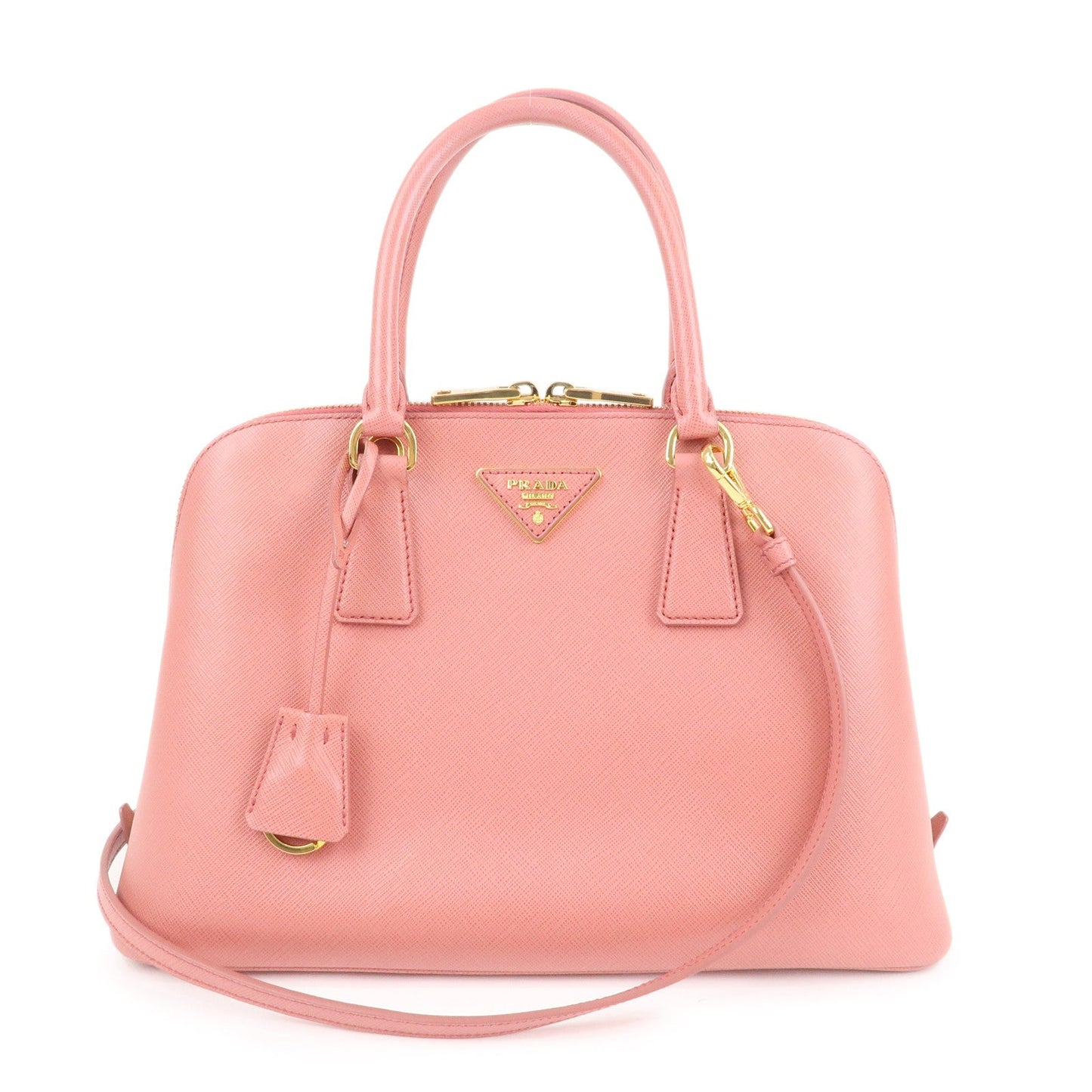 Prada Prada Logo Leather 2Way Bag Shoulder Bag Pink