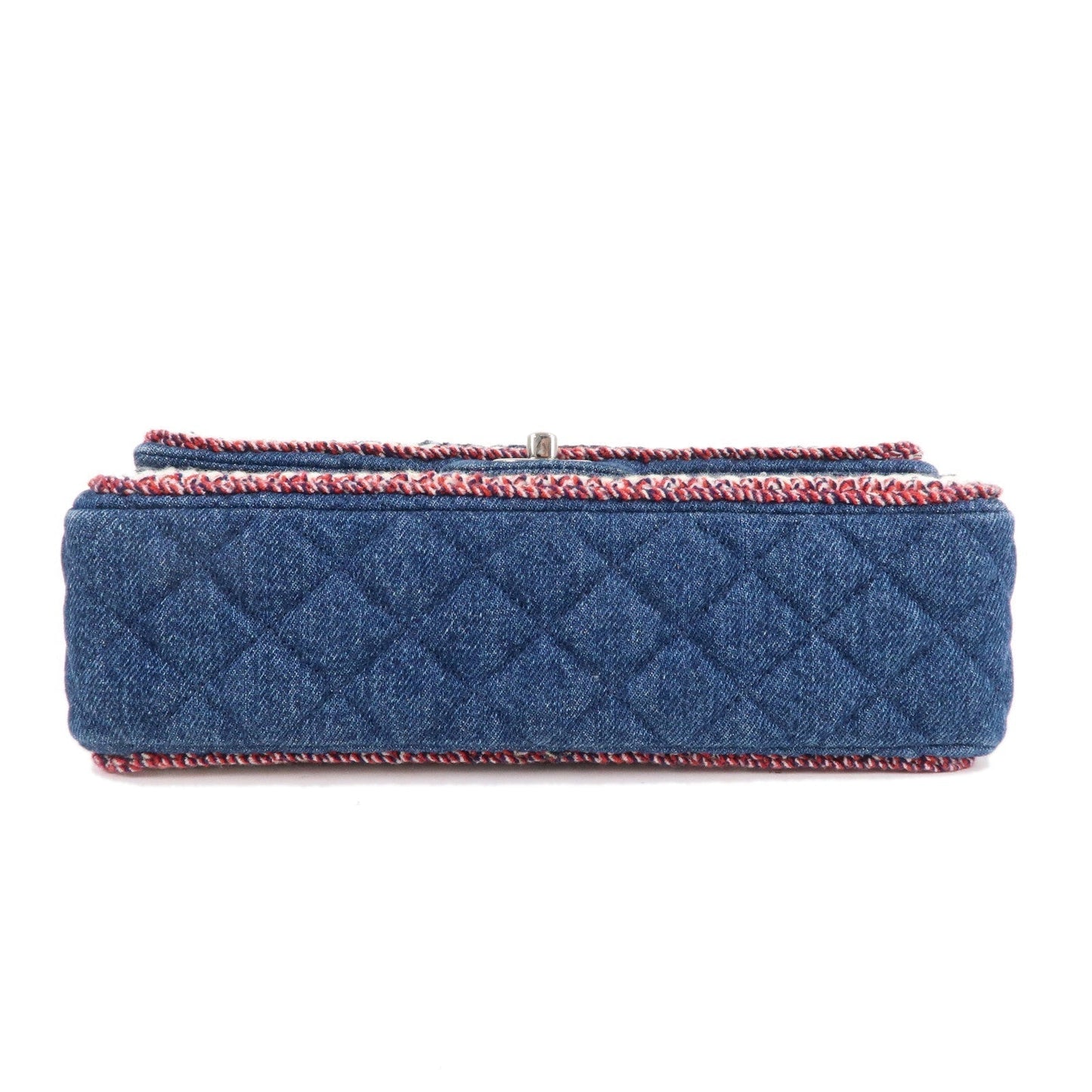 Chanel Matelasse Denim Leather Chain Shoulder Bag Blue A57698