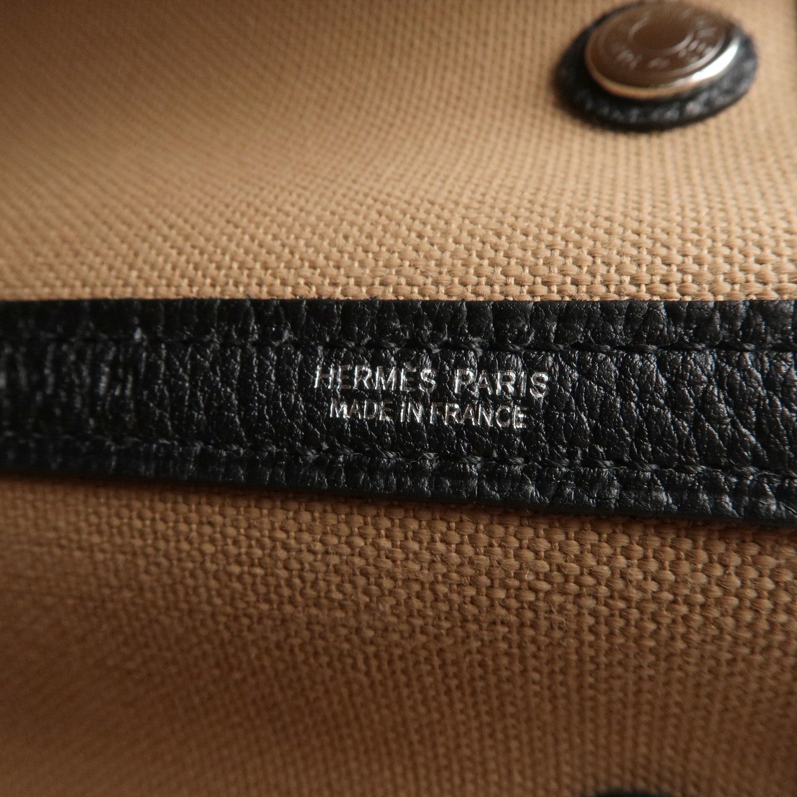 Hermes Luxury Toile Militaire Negonda Garden Party Bag Black Brown Travel Bag